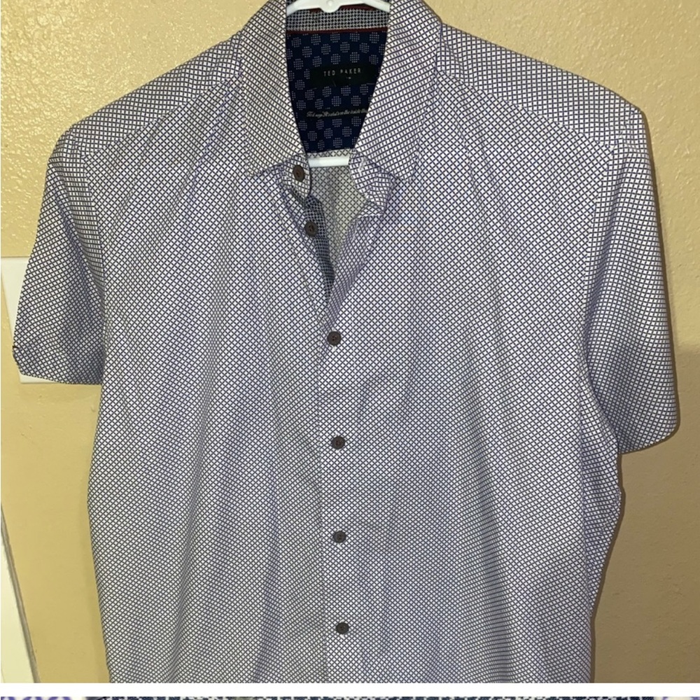 Small Ted Baker shirt.  Blue and white. Size 3
